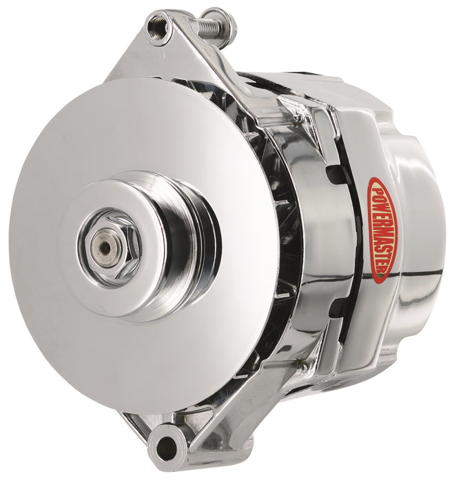 Powermaster Performance 17290 Alternator; 17Si; 120 Amp; 95 Idle; 1V; Chrome; - Truck Part Superstore