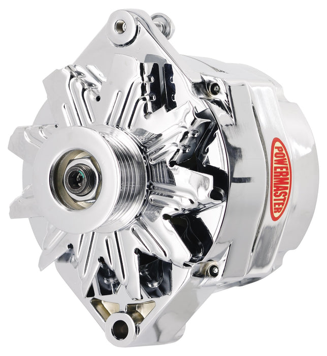 Powermaster Performance 17294-114 Alternator; 12si; 100 Amp; 75 Idle; 6 Groove Pulley; OE Look; Chrome; - Truck Part Superstore