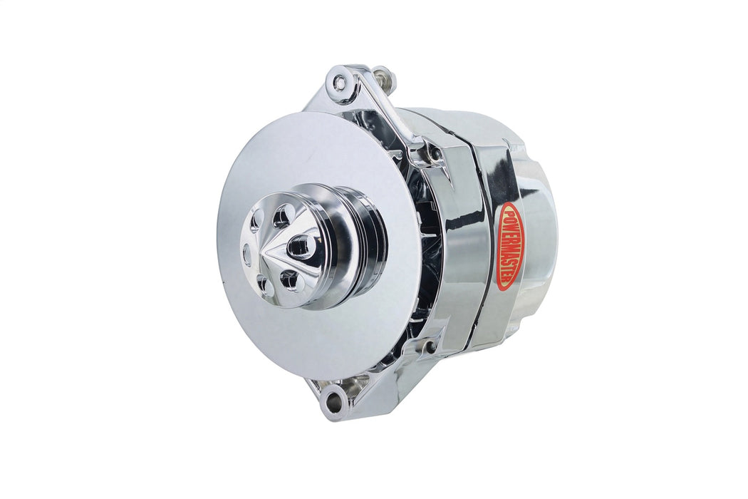 Powermaster Performance 17294-332 Alternator; 12si; 100 Amp; 75 Idle; 1V; Baffle And Cone; OE Look; Chrome; - Truck Part Superstore