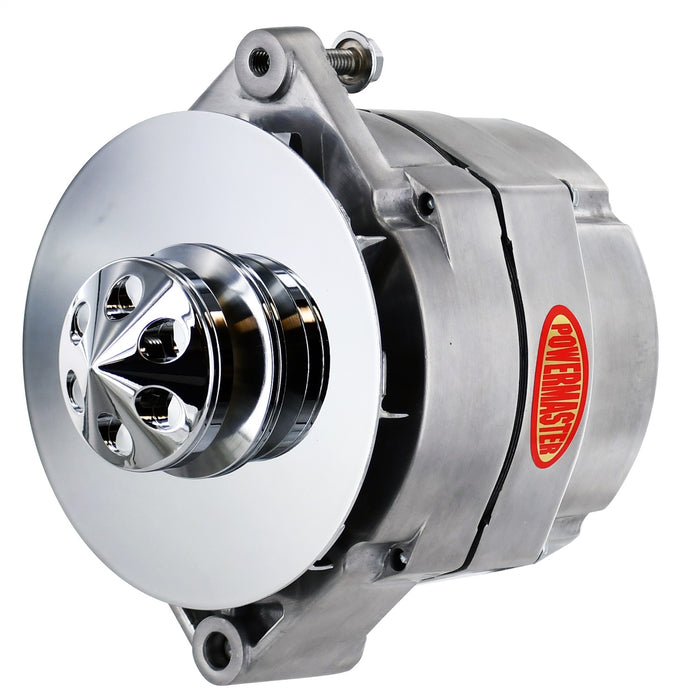 Powermaster Performance 17294-360 Alternator; 12si; 100 Amp; 75 Idle; 1V; Baffle And Cone; OE Look; Brushed; - Truck Part Superstore
