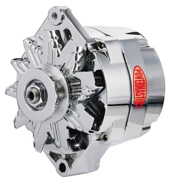 Powermaster Performance 17294 Alternator; 12si; 100 Amp; 75 Idle; 1V; OE Look; Chrome; - Truck Part Superstore