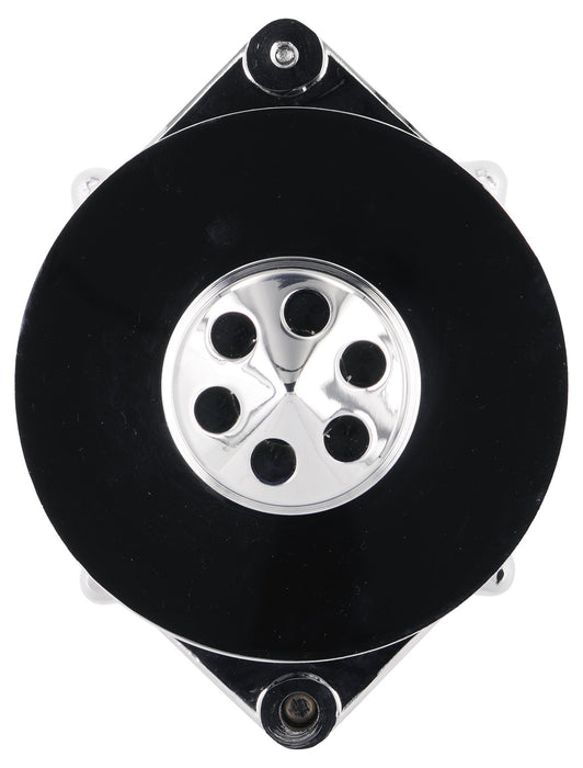 Powermaster Performance 37295 Smooth Look™ Alternator; 12si; 150 Amp; 100 Idle; 1V; Baffle And Cone; Chrome; - Truck Part Superstore