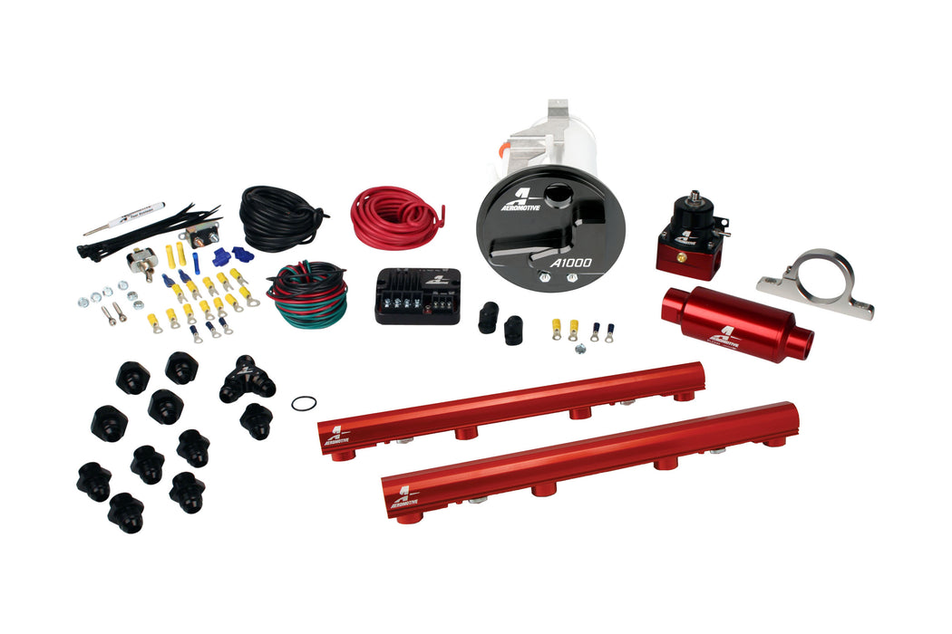 Aeromotive Fuel System 17303 05-09 Mustang GT Stealth A1000 Street Fuel System with 4.6L 3-V Fuel Rails - Truck Part Superstore