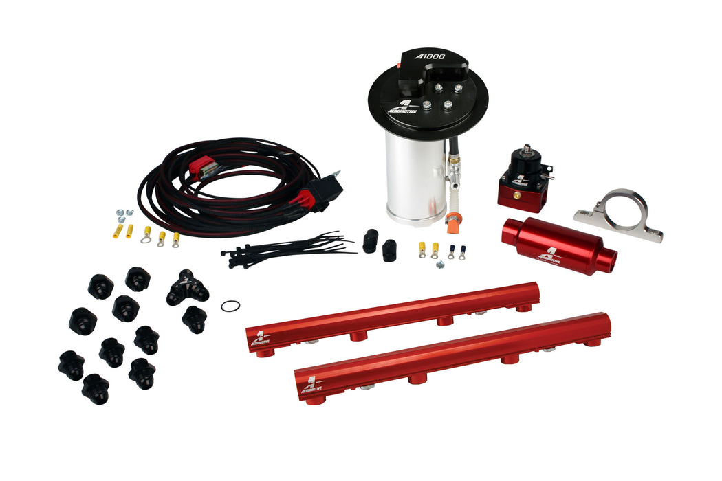 Aeromotive Fuel System 17318 10-17 Mustang GT Stealth A1000 Racing Fuel System with 4.6L 3-V Fuel Rails - Truck Part Superstore