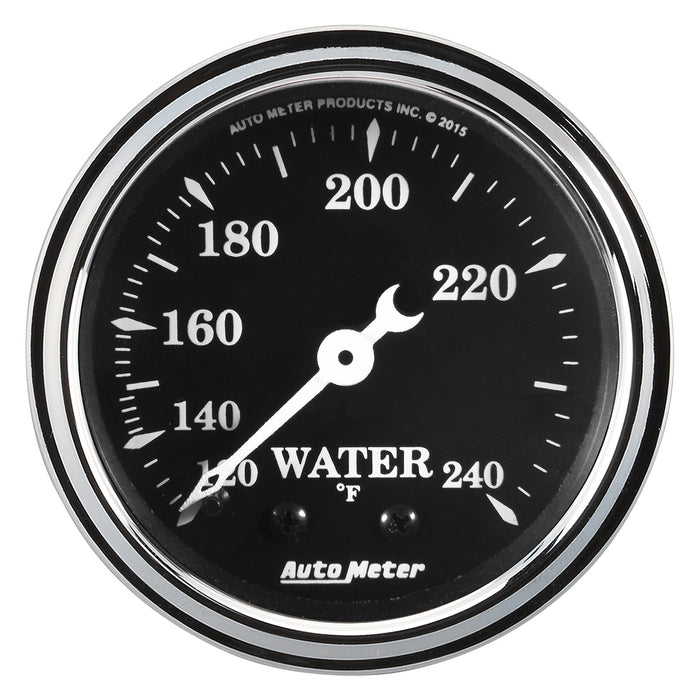 AutoMeter 1733 GAUGE; WATER TEMP; 2 1/16in.; 120-240deg.F; MECH; OLD TYME BLACK - Truck Part Superstore
