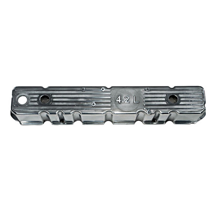 Omix 17401.09 Valve Cover; Aluminum; w/Gasket; 4.2L Logo; Polished; - Truck Part Superstore