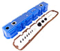 Omix 17401.11 Valve Cover; Aluminum; w/Gasket; 4.2L Logo; Blue; - Truck Part Superstore