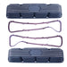 Omix 17401.13 Valve Cover Set; Die Cast Aluminum; Black; Finned; Pair; - Truck Part Superstore
