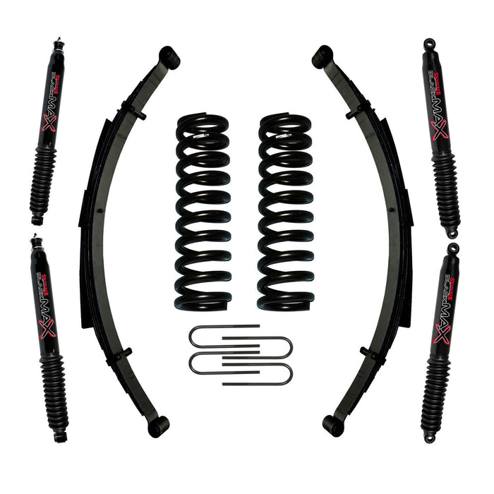 Skyjacker 174BKS-B Bronco Suspension Lift Kit 78-79 Ford Bronco w/Shock Black MAX Shocks 4 Inch Lift Incl. Front/Rear Springs Rear U Bolt Kit Skyjacker - Truck Part Superstore
