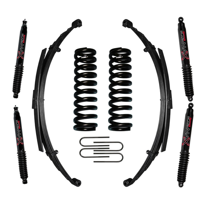 Skyjacker 174EBKS-B Bronco Suspension Lift Kit 75-77 Bronco w/Shock Black MAX Shocks 5 Inch Lift Incl. Front/Rear Springs Rear U Bolt Kit Skyjacker - Truck Part Superstore