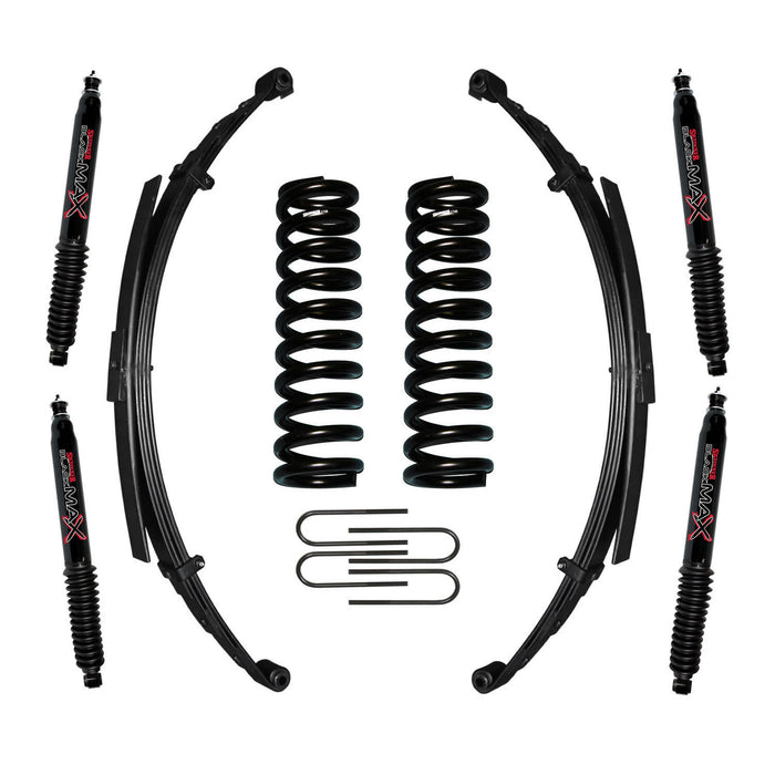 Skyjacker 174PKS-B F-100/F-150 Suspension Lift Kit 73-75 F-100 77-79 F-150 w/Shock Black MAX Shocks 4 Inch Lift Incl. Front/Rear Springs Rear U Bolt Kit Skyjacker - Truck Part Superstore