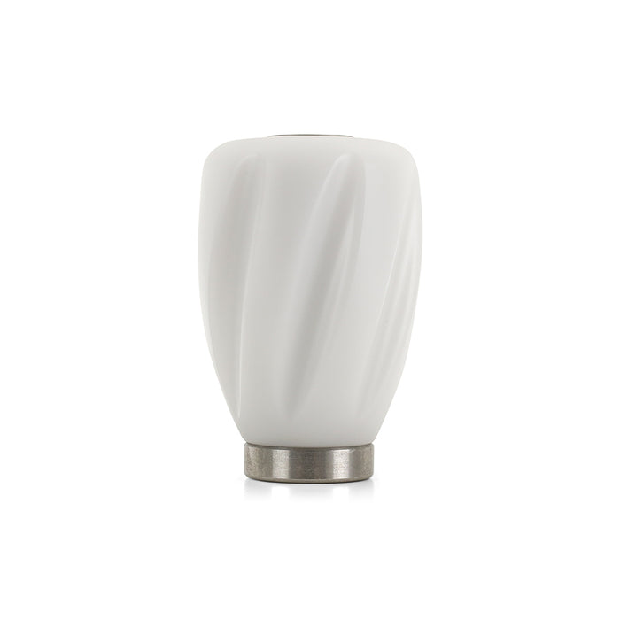 Mishimoto MMSK-TWST-WH Mishimoto Weighted Steel Core Shift Knob, Twist, White - Truck Part Superstore