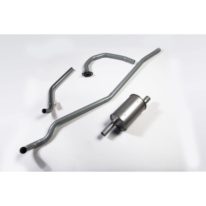 Omix 17606.11 Exhaust Kit; Incl. Intermediate Pipe/Head Pipe/Muffler/Tailpipe; - Truck Part Superstore
