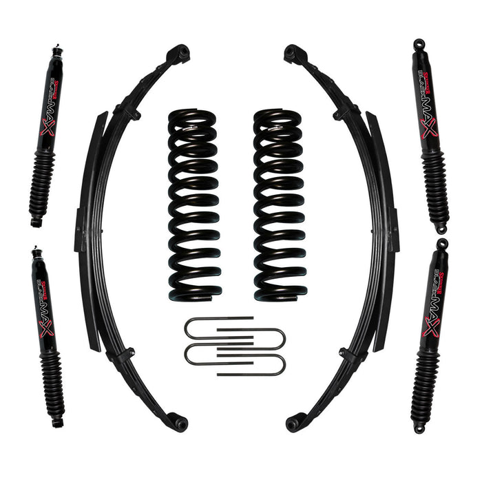 Skyjacker 176EBKS-B Bronco Suspension Lift Kit 75-79 Bronco w/Shock Black MAX Shocks 7 Inch Lift Incl. Coil Spring Leaf Spring U Bolt Kit Skyjacker - Truck Part Superstore