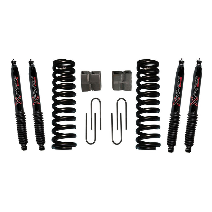 Skyjacker 176PK-B Suspension Lift Kit w/Shock Black MAX Shocks 6 Inch Lift Incl. Front Coil Springs Rear U Bolt Kit Rear Block Skyjacker - Truck Part Superstore