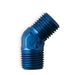 NOS/Nitrous Oxide System 17714NOS Pipe Fitting Flare Jet; -3AN - 1/8 in. NPT; 45 deg.; Blue; - Truck Part Superstore