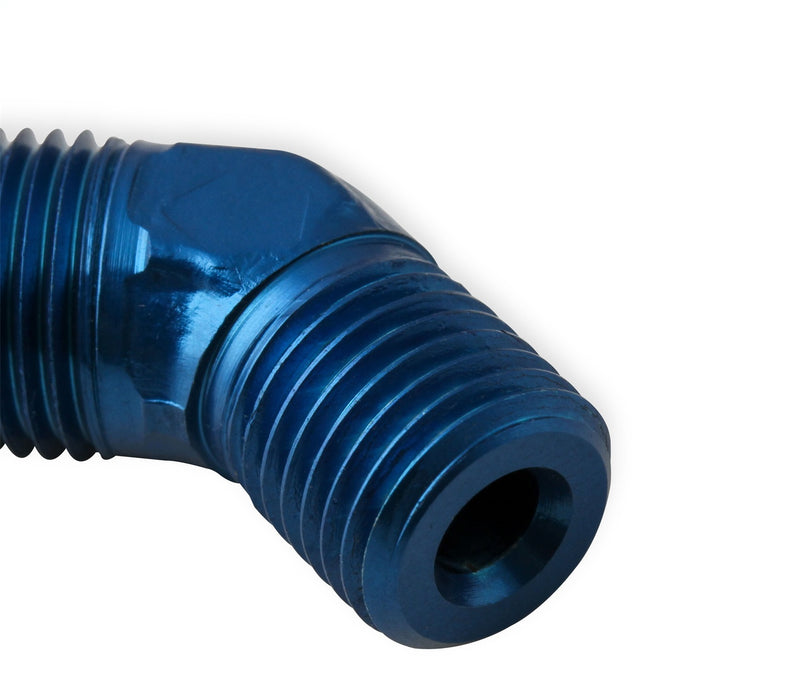 NOS/Nitrous Oxide System 17714NOS Pipe Fitting Flare Jet; -3AN - 1/8 in. NPT; 45 deg.; Blue; - Truck Part Superstore