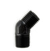 NOS/Nitrous Oxide System 17715NOS Pipe Fitting Flare Jet; -3AN - 1/8 in. NPT; 45 deg.; Black; - Truck Part Superstore
