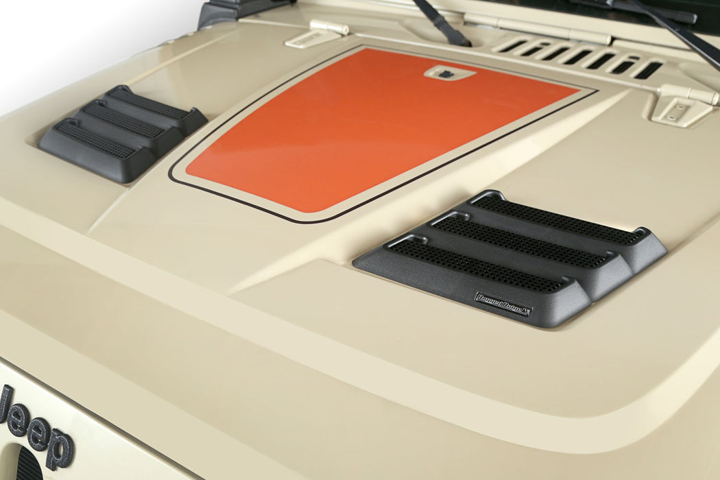 Rugged Ridge 17759.09 Performance Hood Vents; Black; Add-On; - Truck Part Superstore