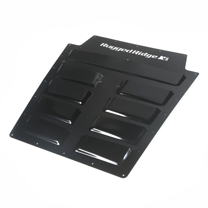 Rugged Ridge 17759.11 Hood Vent Insert; Louvered Primed Steel; - Truck Part Superstore