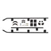 ARB 1780050 BASE Rack Guard Rail; Front 3/4; For 72 in. x 51 in. BASE Rack; - Truck Part Superstore