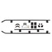 ARB 1780060 BASE Rack Guard Rail; Front 3/4; For 84 in. x 57 in. BASE Rack; - Truck Part Superstore