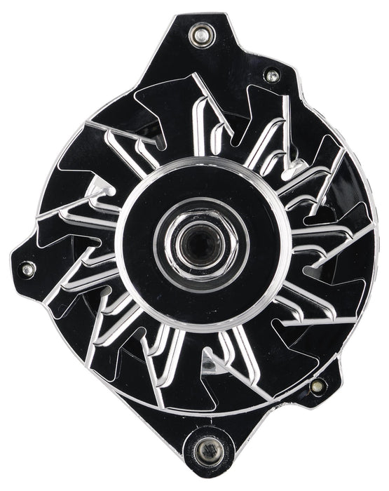 Powermaster Performance 378011 Alternator; CS130; Straight Mounting; 140 Amp; 95 Idle; 1V Pulley; Chrome; - Truck Part Superstore