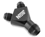 NOS/Nitrous Oxide System 17840BNOS Y-Block Adapter; -6AN To -6AN To -8AN; Black; - Truck Part Superstore