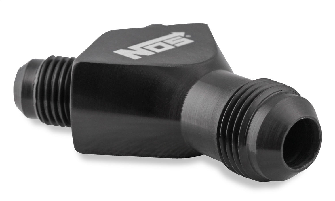 NOS/Nitrous Oxide System 17840BNOS Y-Block Adapter; -6AN To -6AN To -8AN; Black; - Truck Part Superstore