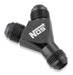 NOS/Nitrous Oxide System 17842BNOS Y-Block Adapter; -8AN To -8AN To -8AN; Black; - Truck Part Superstore