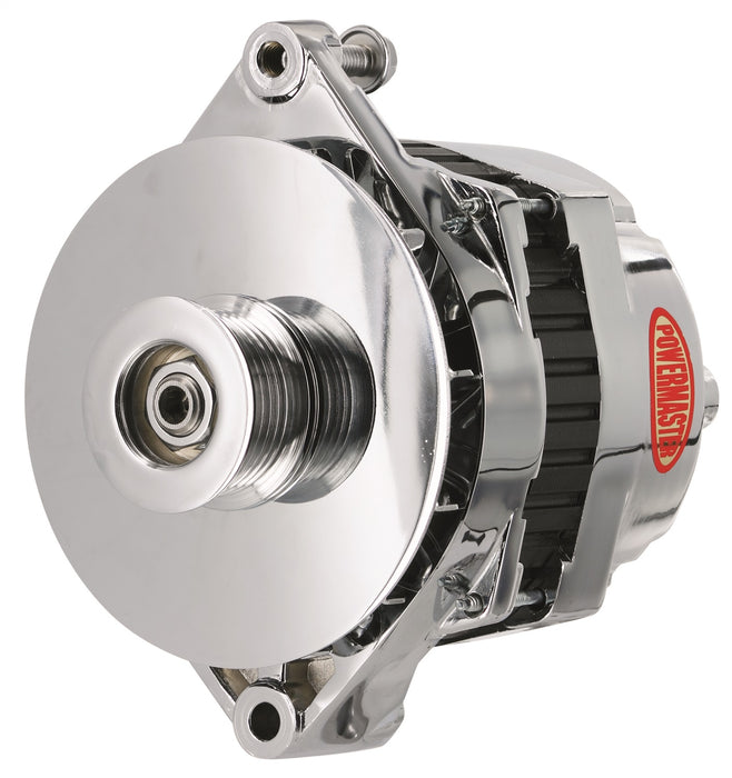 Powermaster Performance 17864 Alternator; CS144; Straight Mount; 170 Amp; 115 Idle; Chrome; - Truck Part Superstore