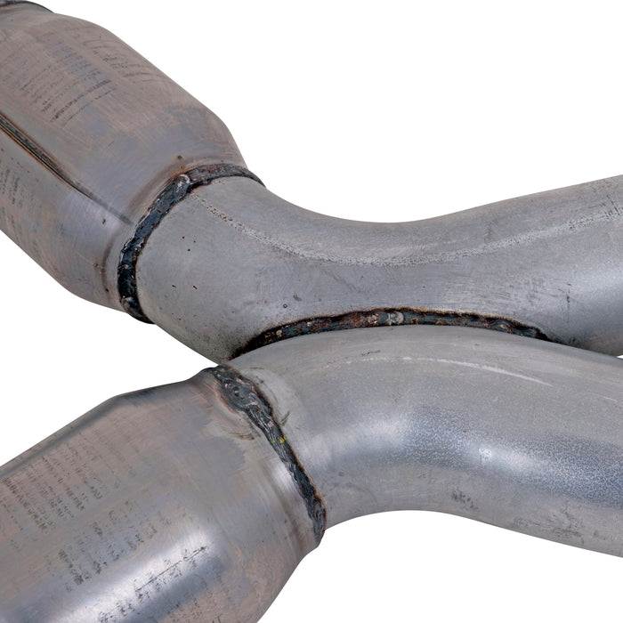 BBK Performance Parts 1786 1987-04 MUSTANG COYOTE SWAP SHORT MID X PIPE WITH HIGH FLOW CATS - Truck Part Superstore