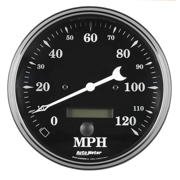 AutoMeter 1789 GAUGE; SPEEDO.; 5in.; 120MPH; ELEC. PROG. W/LCD ODO; OLD TYME BLACK - Truck Part Superstore