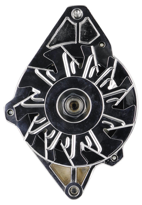 Powermaster Performance 17914 Alternator; CS130; Straight Mount; 105 Amp; 85 Idle; 6 Groove Pulley; Chrome; - Truck Part Superstore