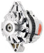 Powermaster Performance 17914 Alternator; CS130; Straight Mount; 105 Amp; 85 Idle; 6 Groove Pulley; Chrome; - Truck Part Superstore