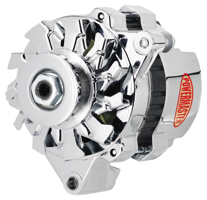 Powermaster Performance 179261 Alternator; CS121; Offset Right; 100 Amp; 60 Idle; 1V Pulley; Chrome; - Truck Part Superstore