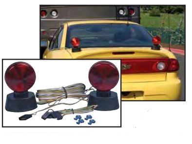 Husky Towing 17929 With Towed Vehicle Magnetic Bases Inc Harness/20 Foot Wiring Harness 2 Lights - Truck Part Superstore