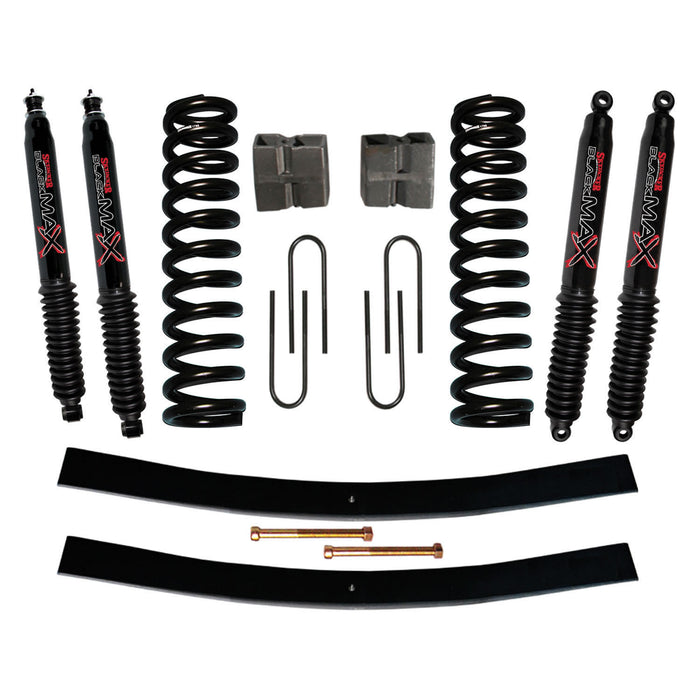 Skyjacker 179BK-B Bronco Suspension Lift Kit 78-79 Bronco w/Shock Black MAX Shocks 9 Inch Lift Incl. Front Coil Springs Rear U Bolt Kit Rear Block Rear Add-A-Leafs Skyjacker - Truck Part Superstore