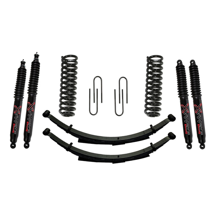 Skyjacker 179BKS-B Bronco Suspension Lift Kit 78-79 Bronco w/Shock Black MAX Shocks 9 Inch Lift Incl. Front/Rear Springs Rear U Bolt Kit Skyjacker - Truck Part Superstore