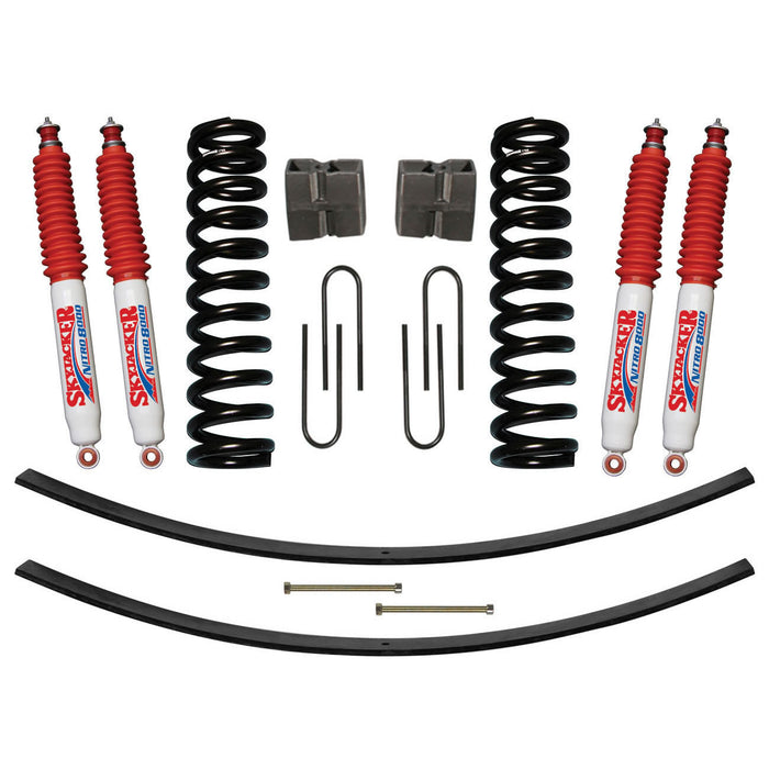 Skyjacker 179PK-N Suspension Lift Kit w/Shock Nitro Shocks 9 Inch Lift Incl. Front Coil Springs Rear Add-A-Leafs Rear U Bolt Kit Rear Block Skyjacker - Truck Part Superstore