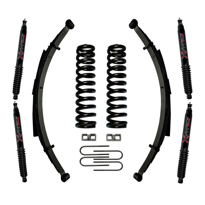 Skyjacker 179PKS-B Suspension Lift Kit w/Shock Black MAX Shocks 9 Inch Lift Incl. Front/Rear Springs Rear U Bolt Kit 2 Inch Rear Blocks Skyjacker - Truck Part Superstore