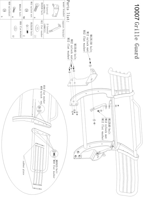 Black Horse Off Road 17F80218MA Black Steel Modular - Truck Part Superstore
