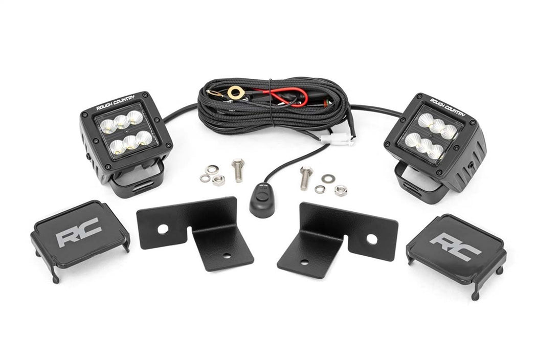 Rough Country 93031 Polaris General 2 Inch Cube Under Bed Black Combo LED Kit For 18-Pres General Rough Country - Truck Part Superstore