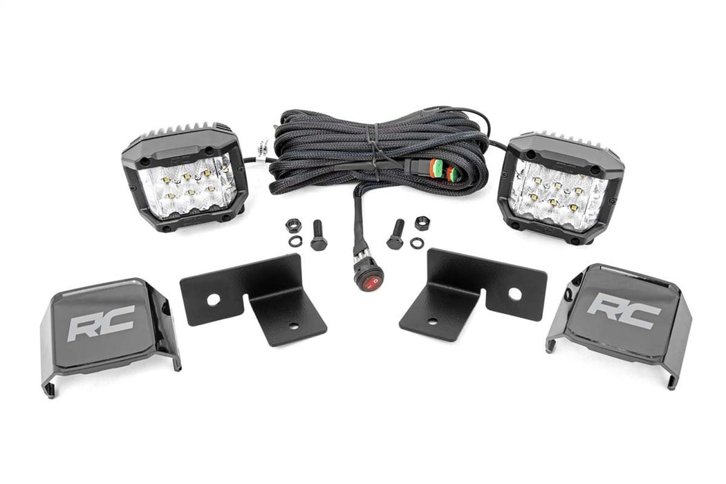 Rough Country 93032 Polaris General 3 Inch Cube Under Bed Wide Angle Combo LED Kit For 18-Pres General Rough Country - Truck Part Superstore