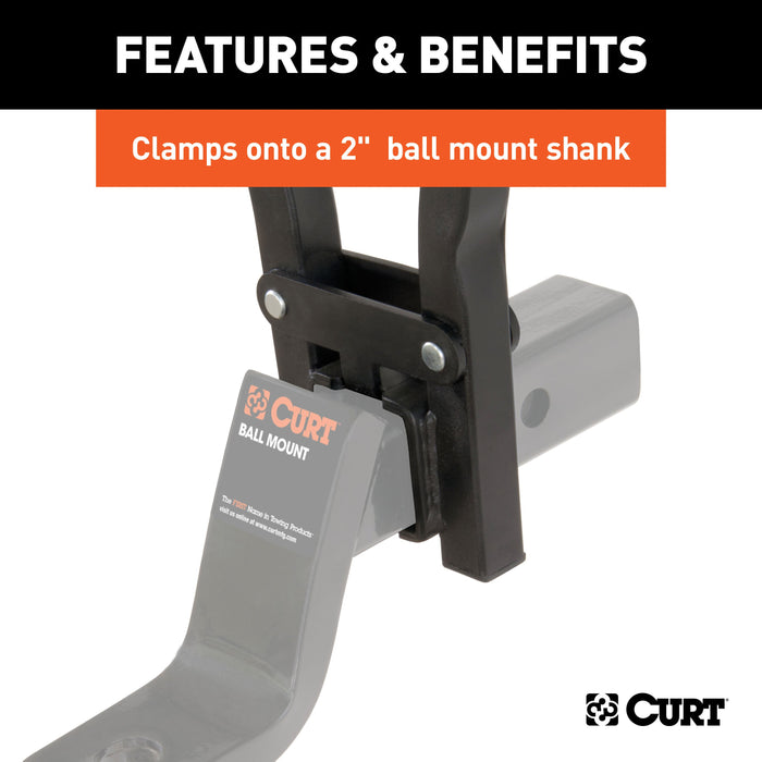 CURT 18013 CURT 18013 Clamp-On Trailer Hitch Bike Rack Mount; Fits 2-Inch Shank; 3 Bicycles - Truck Part Superstore