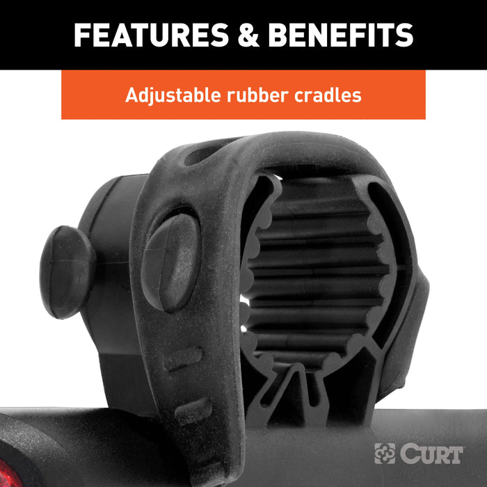 CURT 18013 CURT 18013 Clamp-On Trailer Hitch Bike Rack Mount; Fits 2-Inch Shank; 3 Bicycles - Truck Part Superstore