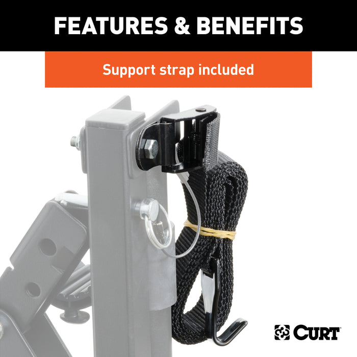 CURT 18013 CURT 18013 Clamp-On Trailer Hitch Bike Rack Mount; Fits 2-Inch Shank; 3 Bicycles - Truck Part Superstore