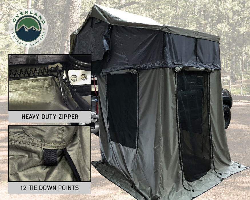 Overland Vehicle Systems 18029836 Roof Top Tent 2 Annex 81x72X82 Inch Green Base Black Floor and Travel Cover Nomadic Overland Vehicle Systems - Truck Part Superstore