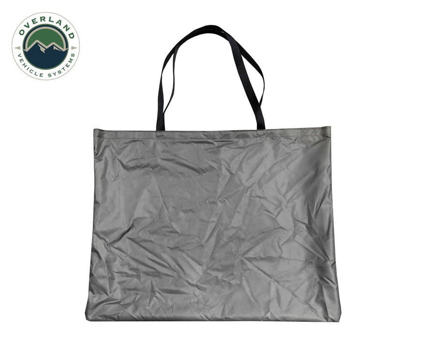 Overland Vehicle Systems 18031926 Roof Top Tent Extended 3 Person Roof Top Tent With Annex White/Dark Gray Rain Fly Black Cover Nomadic Arctic Overland Vehicle Systems - Truck Part Superstore