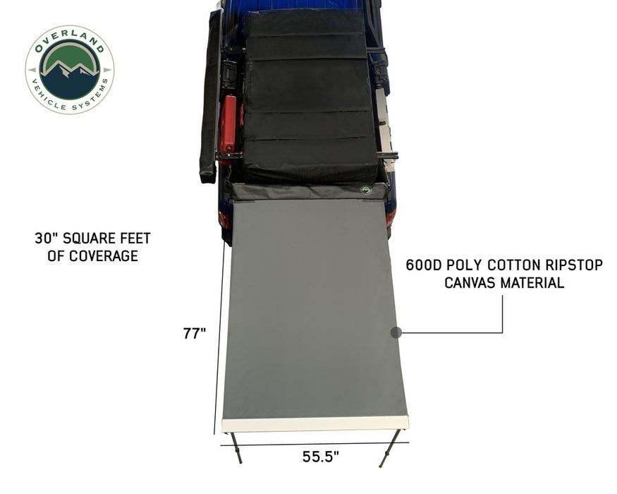 Overland Vehicle Systems 18039909 Nomadic Awning 1.3 - 4.5 Foot With Black Cover Overland Vehicle Systems - Truck Part Superstore